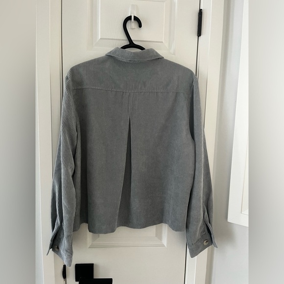 Stylish blue Corduroy Women's Shacket - Picture 7 of 9